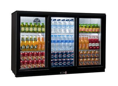 Coolpoint HX351 Triple Sliding Door Black Bottle Cooler