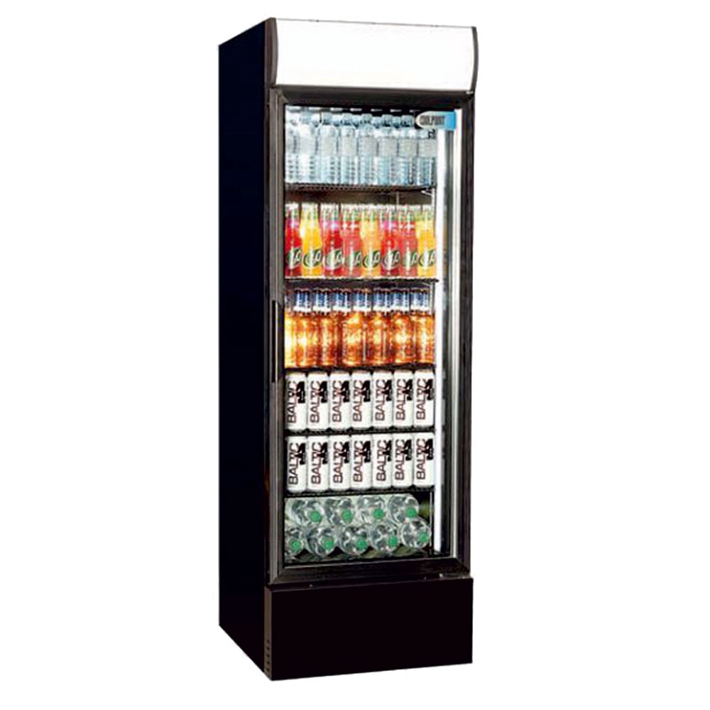 Coolpoint CX405 Single Door Upright Cooler Black