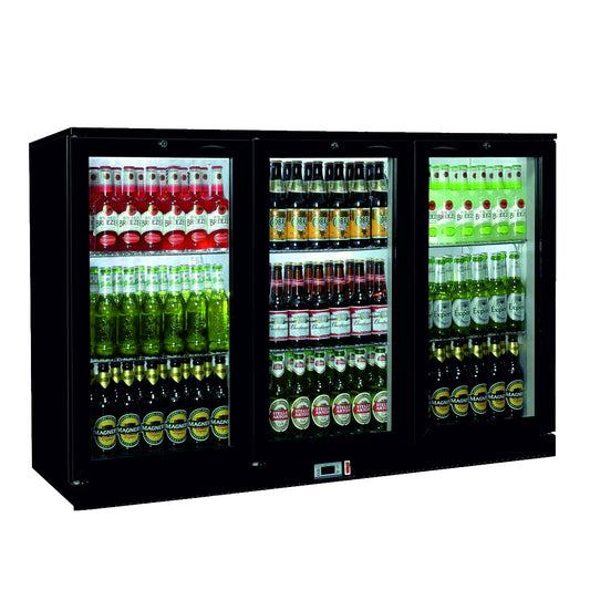 Coolpoint HX301 Bottle Cooler Triple Hinged Door Black